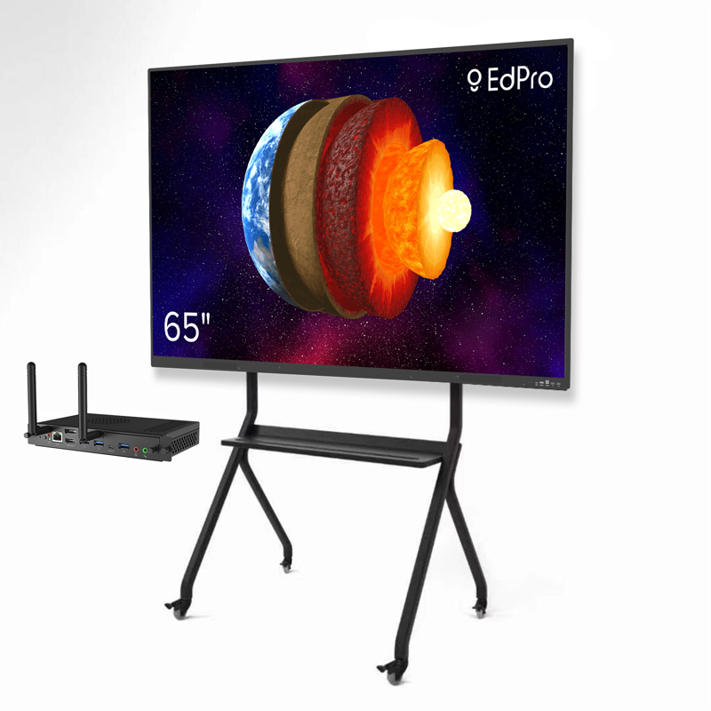 Інтерактивна панель EdPro Touch S 65" (ETP65S), OPS ПК (Intel i5 12Gen/16/512/W11Pro), мобільний стенд